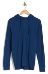 Abound Solid Long Sleeve Thermal Hoodie In Blue Estate