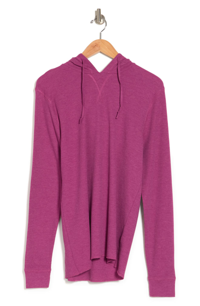 Abound Solid Long Sleeve Thermal Hoodie In Purple Baton