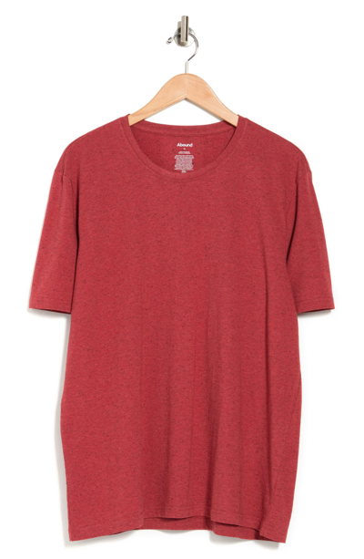 Abound Speckled Crew Neck T-shirt In Red Chili Black Heather Neps