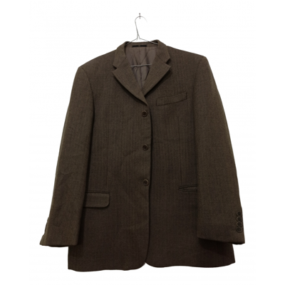 Pre-owned Valentino Wool Jacket In Brown