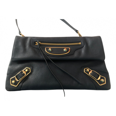 Pre-owned Balenciaga Envelop Leather Handbag In Blue