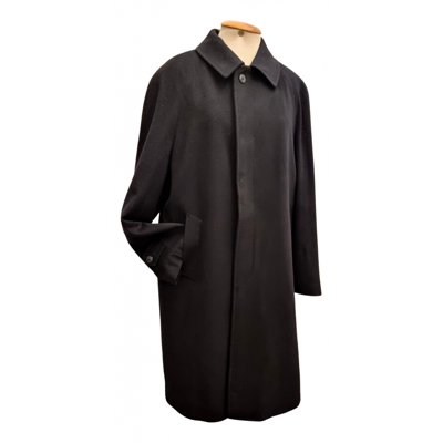Pre-owned Loro Piana Wool Coat In Black
