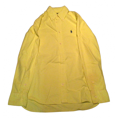Pre-owned Polo Ralph Lauren Polo Ajusté Manches Longues Shirt In Yellow
