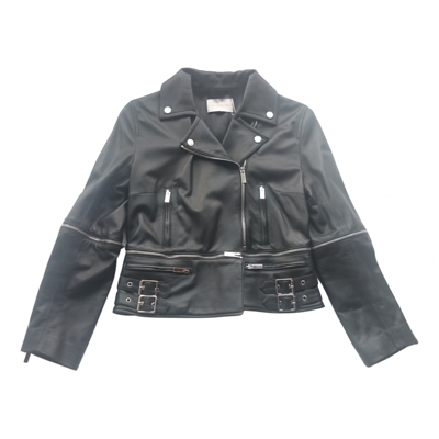 Pre-owned Christopher Kane Leather Short Vest In Black