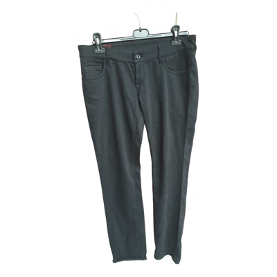 Pre-owned Evisu Straight Jeans In Black