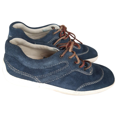 Pre-owned Tod's Trainers In Navy