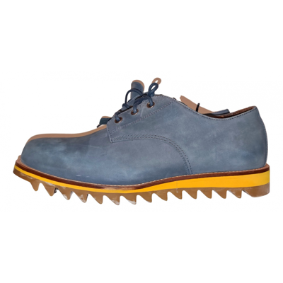 Pre-owned Dickies Leather Lace Ups In Blue