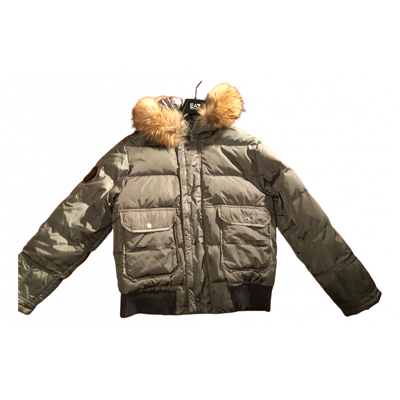 Pre-owned Weber Cloth Parka In Khaki