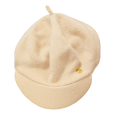 Pre-owned Juicy Couture Wool Beret In Ecru