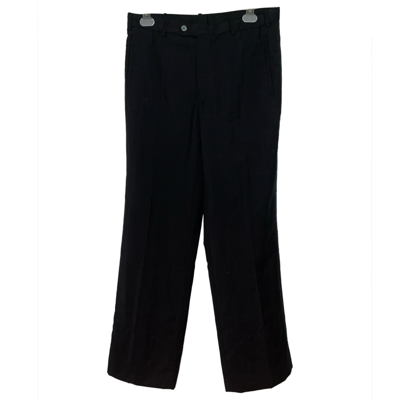 Pre-owned Moschino Wool Trousers In Blue