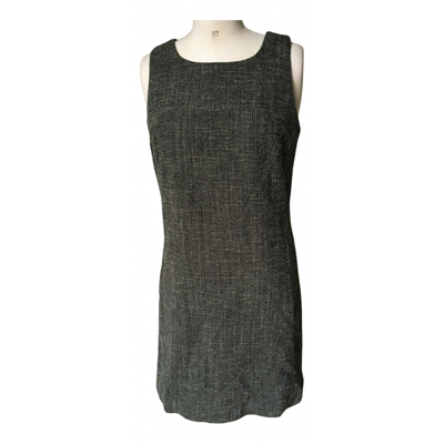 Pre-owned Tara Jarmon Wool Mid-length Dress In Khaki