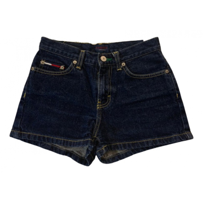Pre-owned Tommy Hilfiger Mini Short In Blue