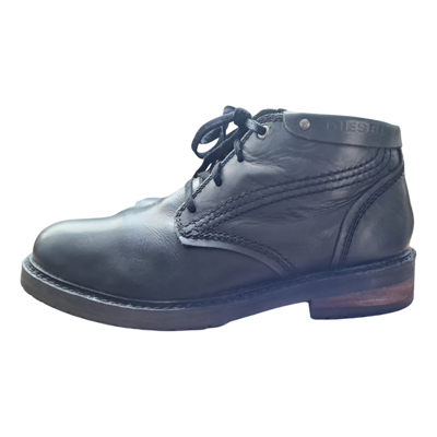 Pre-owned Diesel Leather Boots In Black