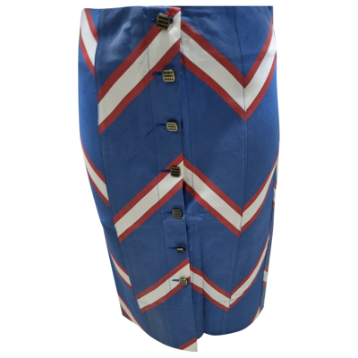 Pre-owned Fendi Silk Skirt In Blue