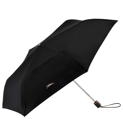 Longchamp Parapluie Mat Rétractable Collection Automne-hiver 2021 In Black