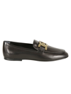Tod's Chain Plaque Classic Loafers In Black