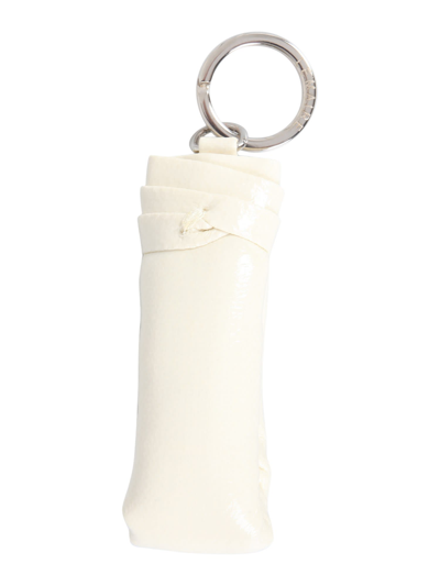 Lemaire Wadded Key Ring Unisex In Beige