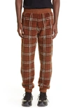 Burberry Trousers Featuring Elastic Waistband And Check Pattern In Dark Birch Brown Chk
