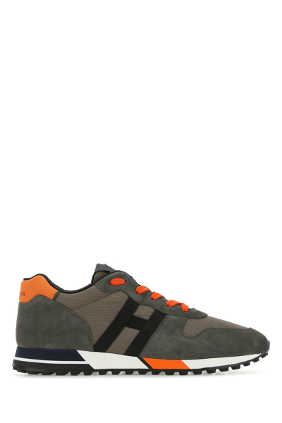 Hogan Multicolor Fabric And Suede H383 Sneakers  Multicoloured  Uomo 6 In Brown