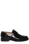 Maison Margiela Tabi Loafer Brushed Leather Black In Blue