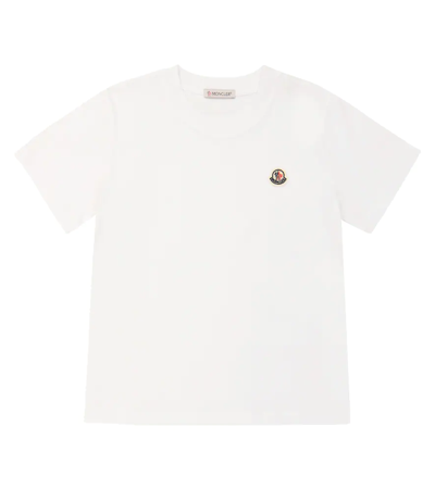 Moncler Babies' Logo棉质t恤 In White
