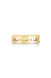 Roberto Coin 18k Yellow Gold Navarra Diamond Chain Overlap Link Ring In Yellow Gold