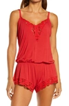 Eberjey Naya The Double Inset Teddy In Haute Red
