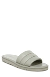Vince Olina Quilted Leather Slide Sandals In Pale Mist