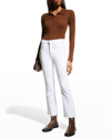 Mother The Weekender Fray Jeans In White In White