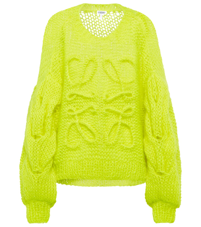 Loewe Anagram-appliqué Mohair-blend Sweater In Orange | ModeSens