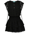 Melissa Odabash Keri Broderie Anglaise Cotton Minidress In Black