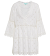 Melissa Odabash Womens White Beth Broderie Cotton Mini Dress L In White