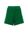 Alanui Palm Springs Ribbed Cotton Shorts In Green