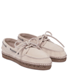 Brunello Cucinelli Suede Espadrille Moccasins In Lamb