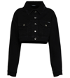 Dolce & Gabbana Cropped Denim Jacket With Pockets In Variante Abbinata