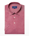 Eton Men's Contemporary Fit Piqu&eacute; Polo Shirt In Pink/red