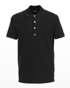Balmain Monogram Short-sleeved Polo T-shirt In Black
