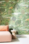 Morris & Co. Morris & Co Owl & Willow Animals Bayleaf Orange Wallpaper In Assorted