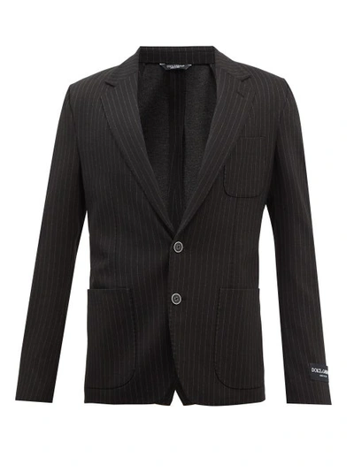 Dolce & Gabbana Pinstripe Technical Suit Jacket In Multi