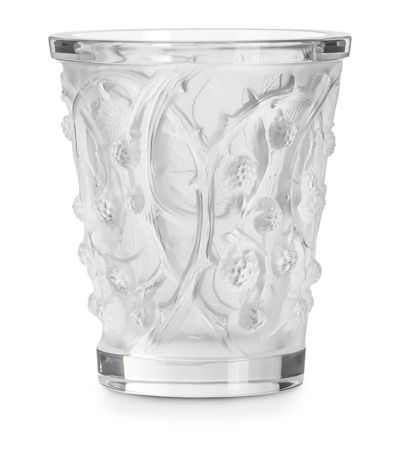 Lalique Crystal Mûres Vase (25cm) In Clear