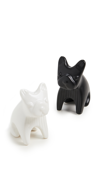 JONATHAN ADLER FRENCH BULLDOG SALT AND PEPPER SHAKERS BLACK/WHITE ONE SIZE