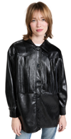 MOON RIVER FAUX LEATHER JACKET