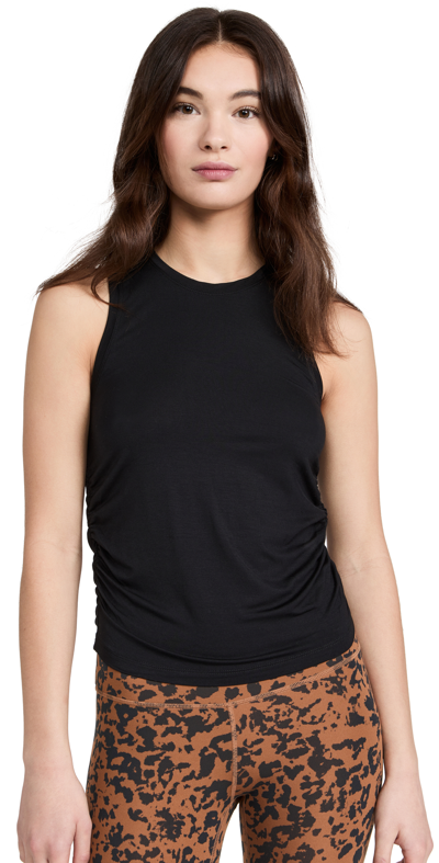 Splits59 Toni Round-neck Stretch-jersey Tank Top In Black