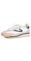 Tretorn Rawlins Womens Leather Lifestyle Casual And Fashion Sneakers In White Green