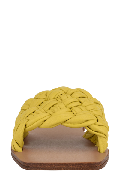 Marc Fisher Ltd Reanna Slide Sandal In Yellow Tulip Leather