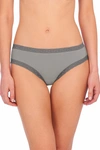 Natori Bliss Girl Comfortable Brief Panty Underwear With Lace Trim In Stone/fog