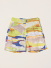 Msgm Teen Abstract-print Cotton Bermuda Shorts In Multicolor