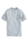 Vineyard Vines Vintage Whale Pocket Graphic Tee In Grey Heather