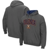 COLOSSEUM COLOSSEUM CHARCOAL VIRGINIA CAVALIERS ARCH & LOGO 3.0 PULLOVER HOODIE