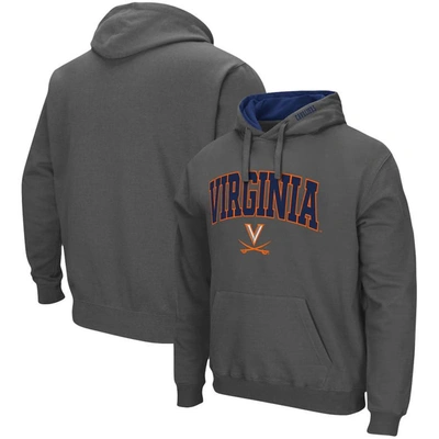 Colosseum Men's  Charcoal Virginia Cavaliers Arch And Logo 3.0 Pullover Hoodie